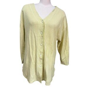 Victoria's Secret V Neck Button Up Long John Casual Sleep Shirt Sz Large Womens